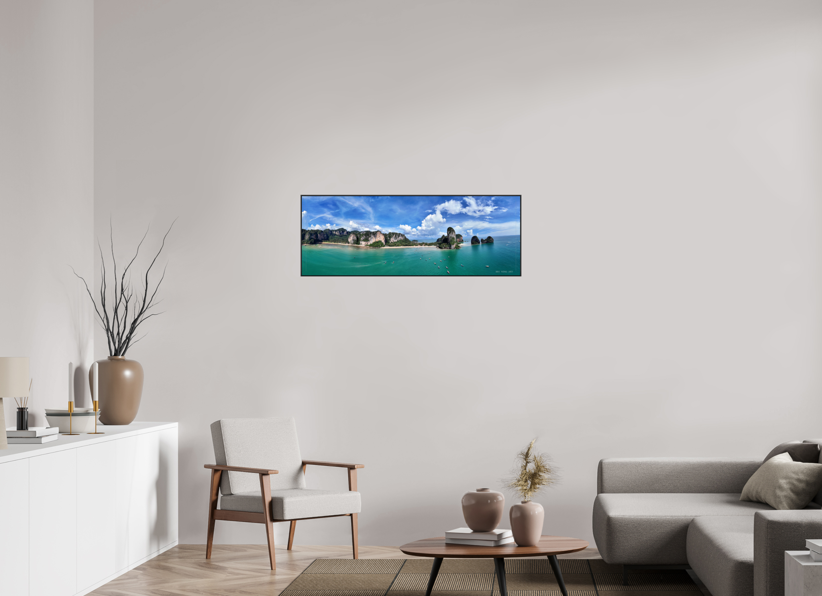110,3 x 40 cm, canvas Freedom’s Reach – Railay Cliffs at Noon, Krabi
