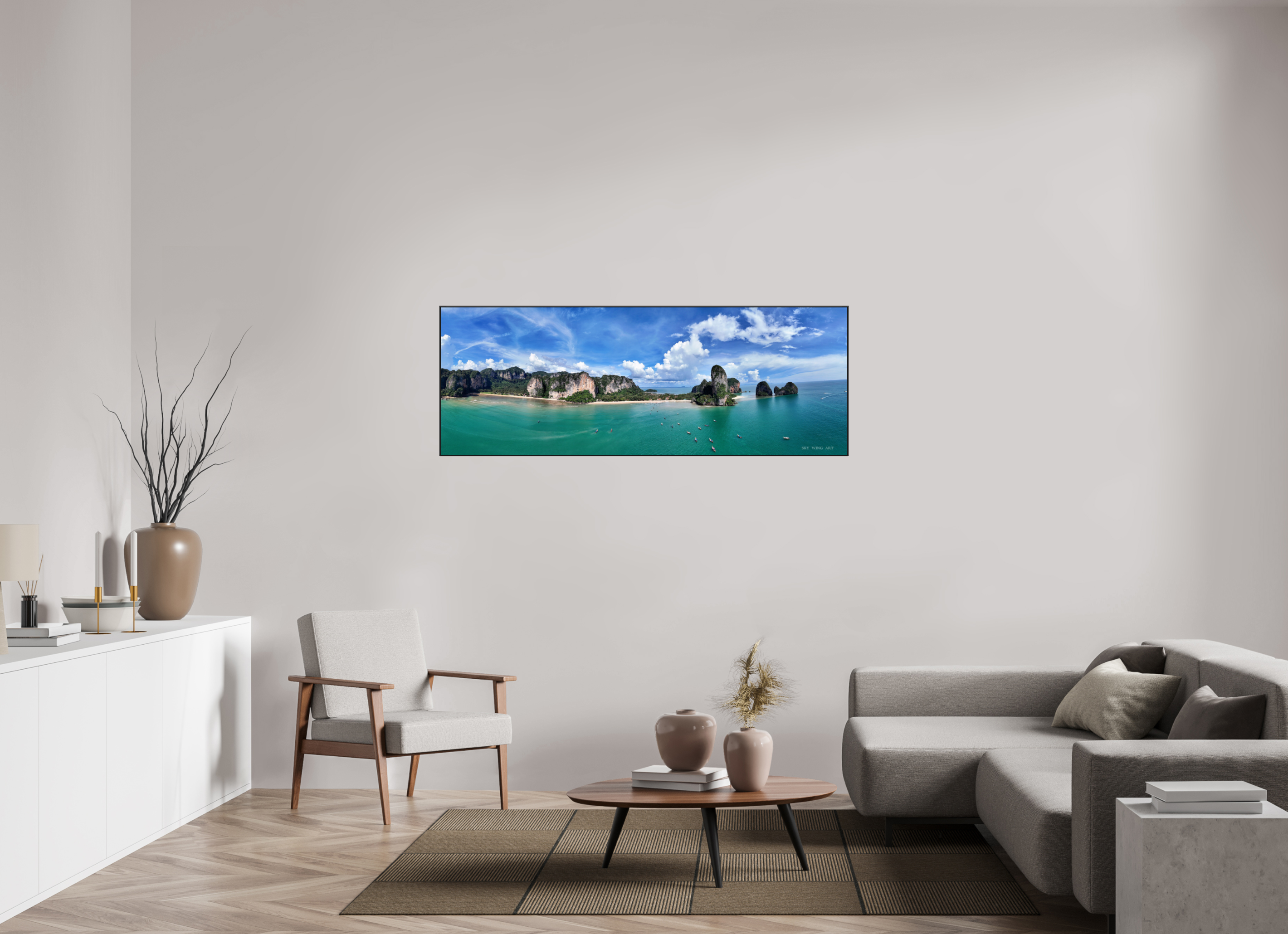 165,4 x 60 cm, canvas Freedom’s Reach – Railay Cliffs at Noon, Krabi