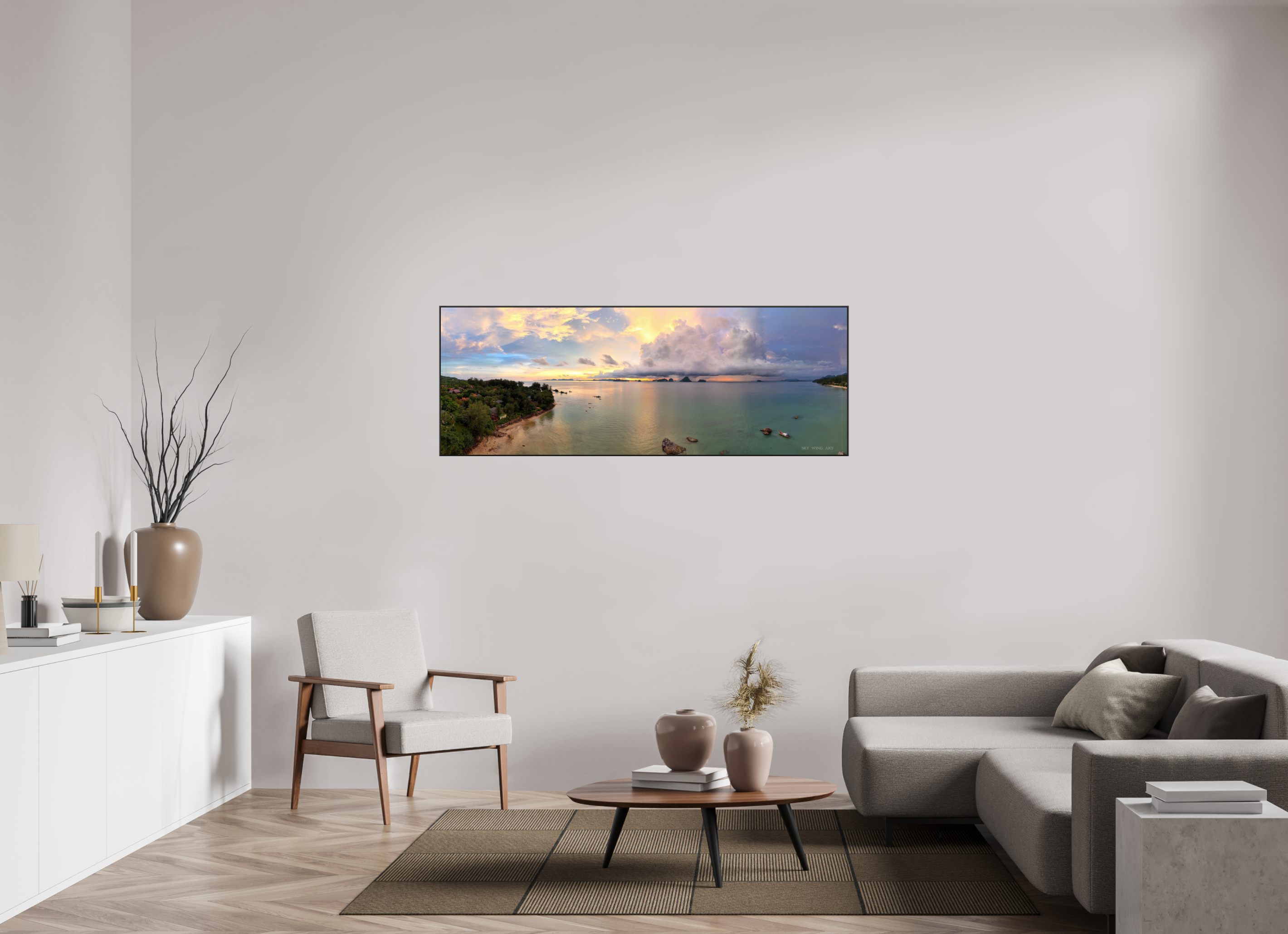 165,4 x 60 cm, canvas Stormlit Horizon – Tubkaek Beach, Krabi
