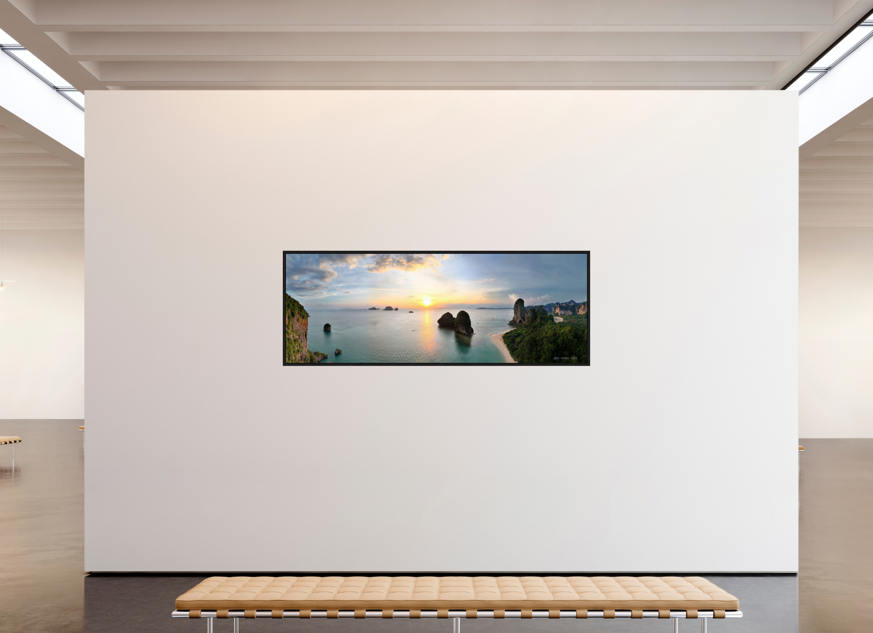 220,6 x 80 cm, Floater Frame Saffron Tide – Phra Nang at Sunset, Krabi