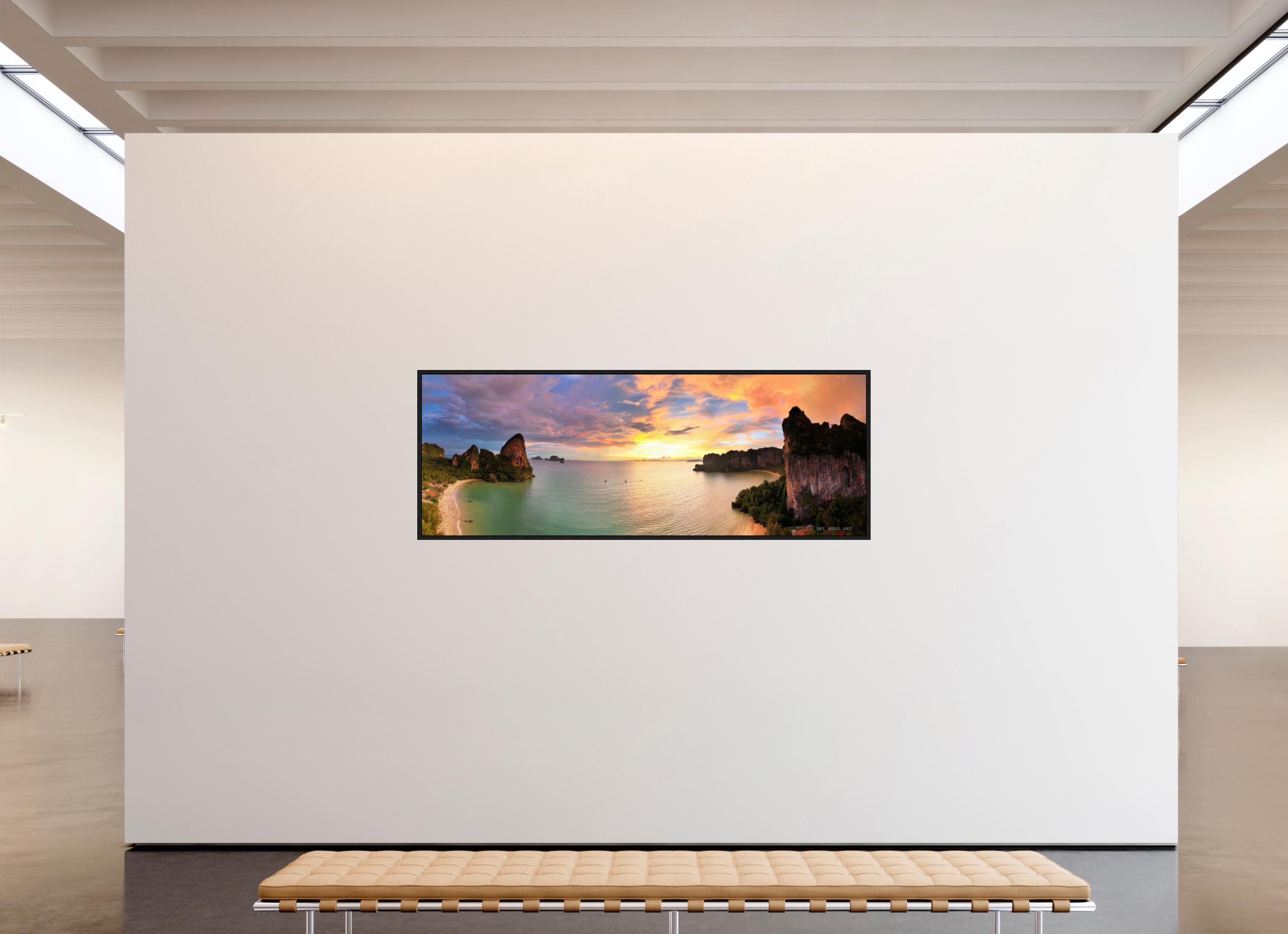 220,6 x 80 cm, Floater Frame Twilight’s Masterpiece – The Sunset at Railay Beach, Krabi