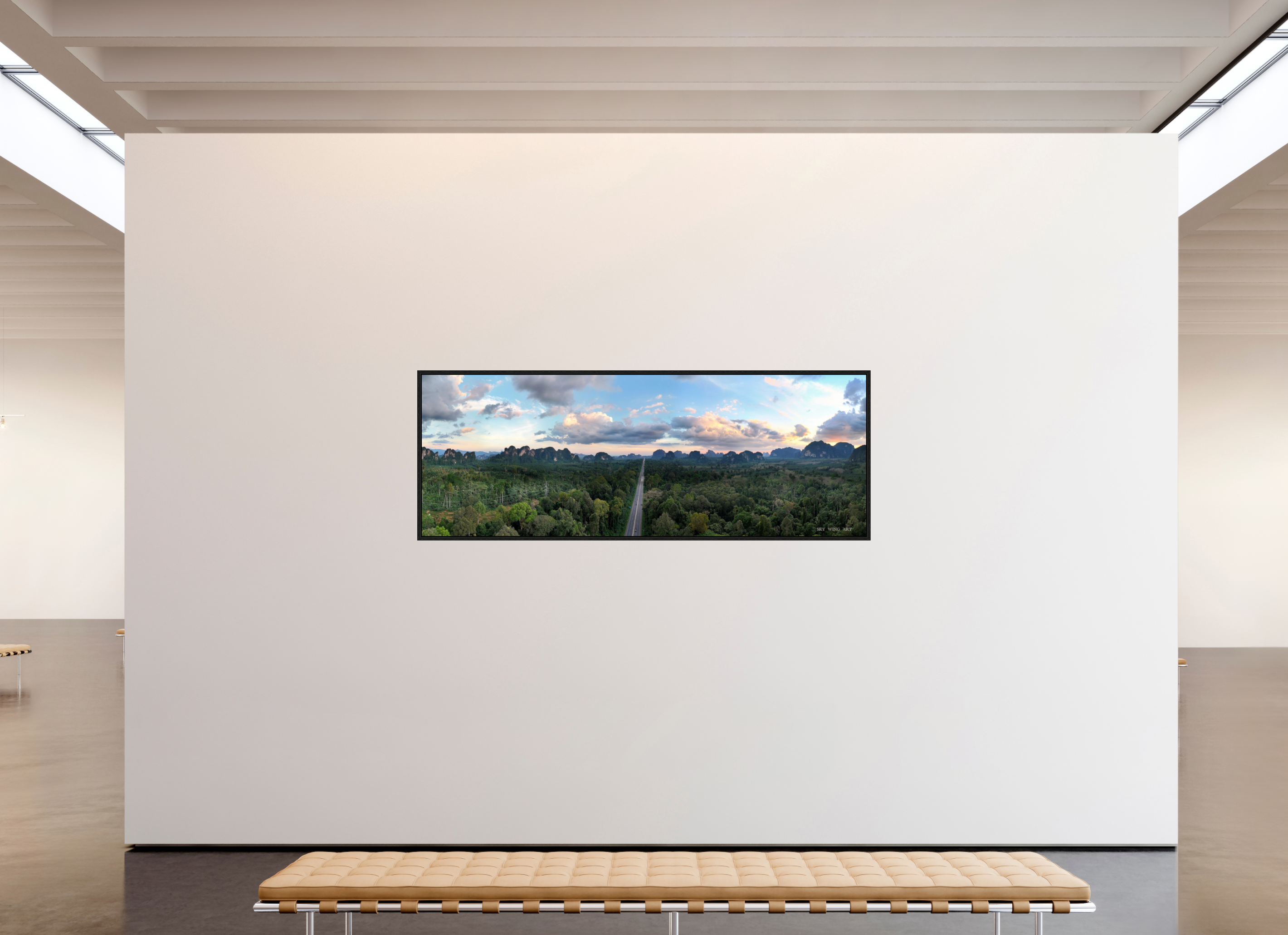 220,6 x 80 cm, Floater Frame Eternal Passage – Jungle Road at Dusk, Krabi
