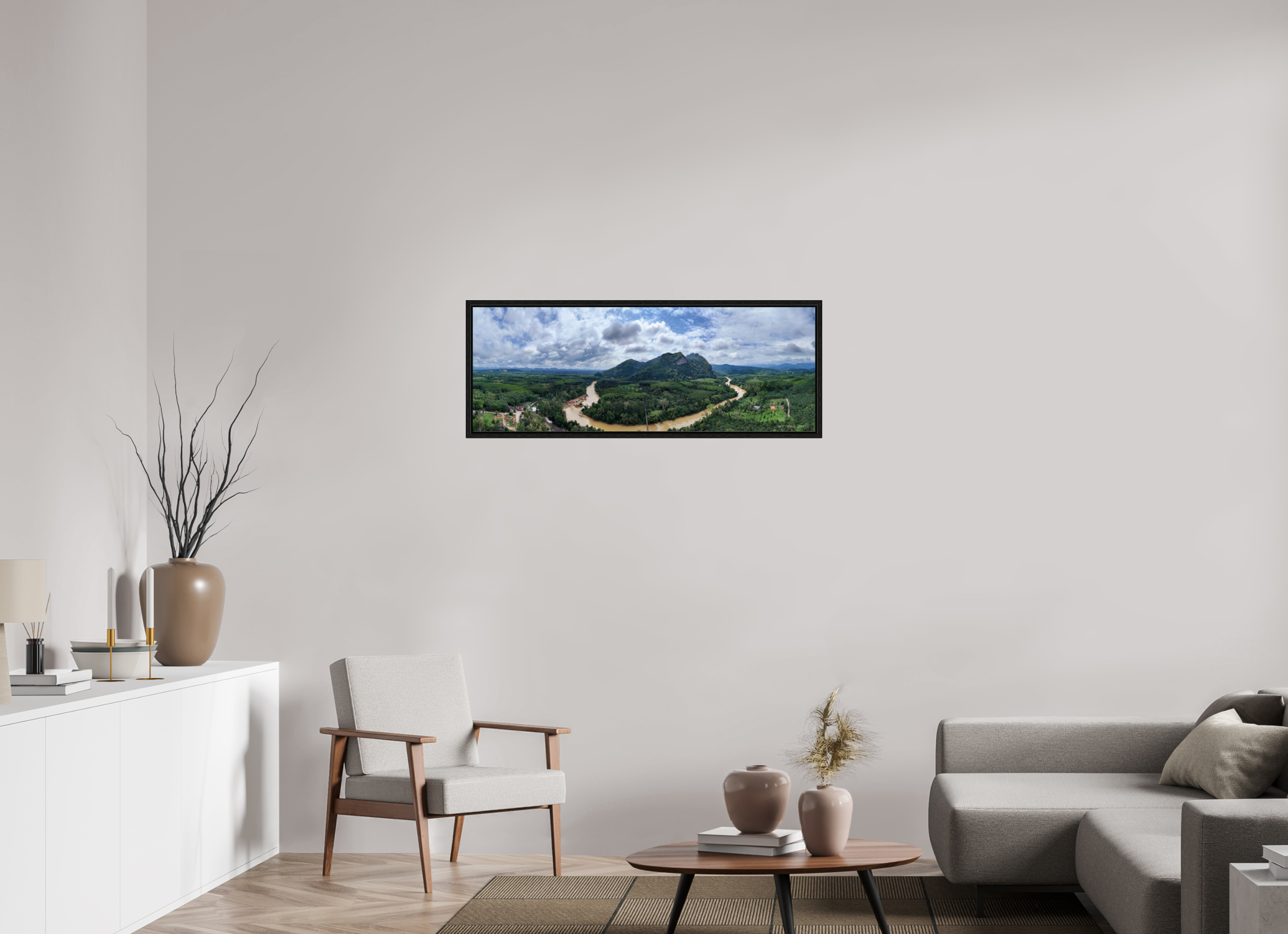 110,3 x 40 cm, Floater Frame Heart of the Hills – Theppitak Mountain, Surat Thani