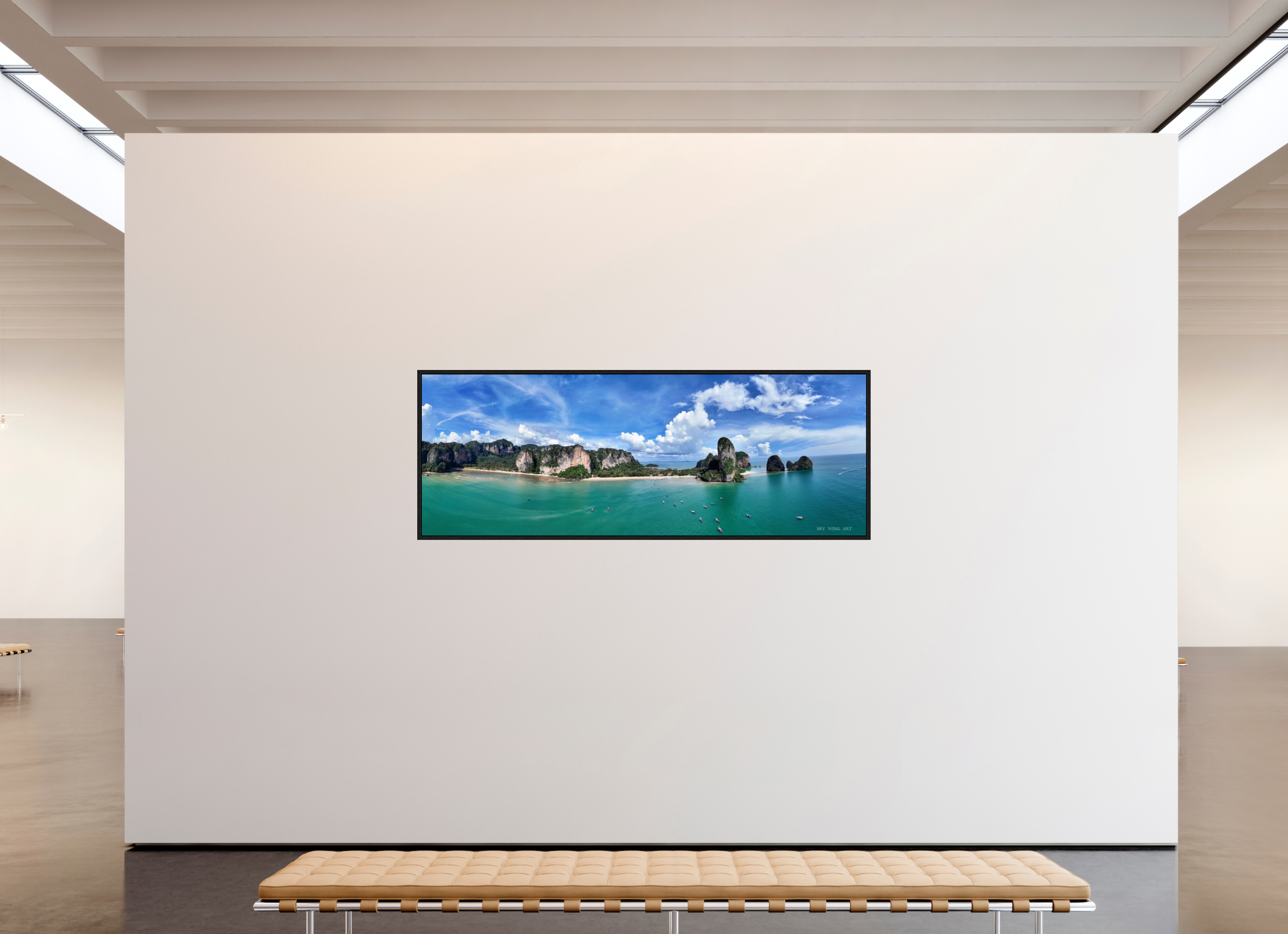 220,6 x 80 cm, Floater Frame Freedom’s Reach – Railay Cliffs at Noon, Krabi