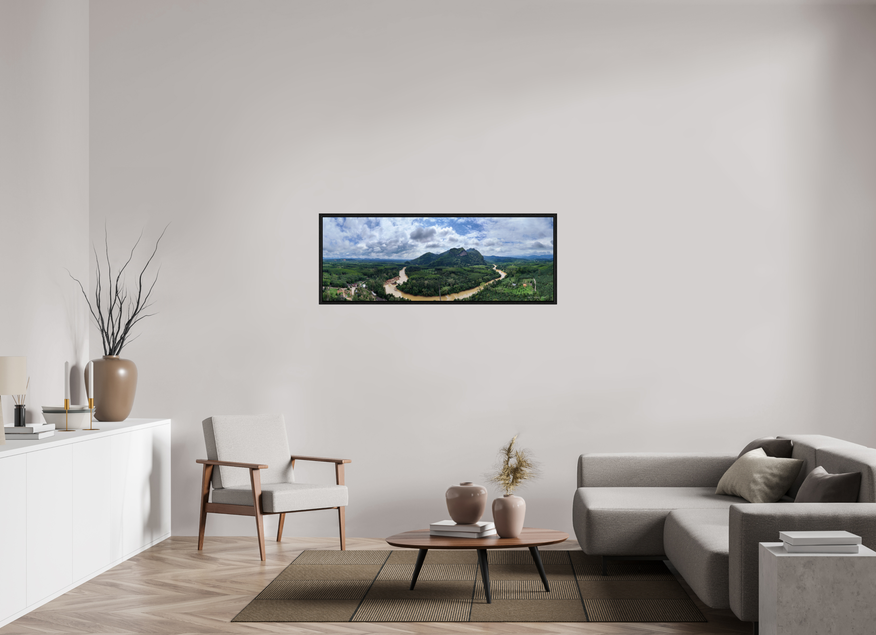 137,9 x 50 cm, Floater Frame Heart of the Hills – Theppitak Mountain, Surat Thani