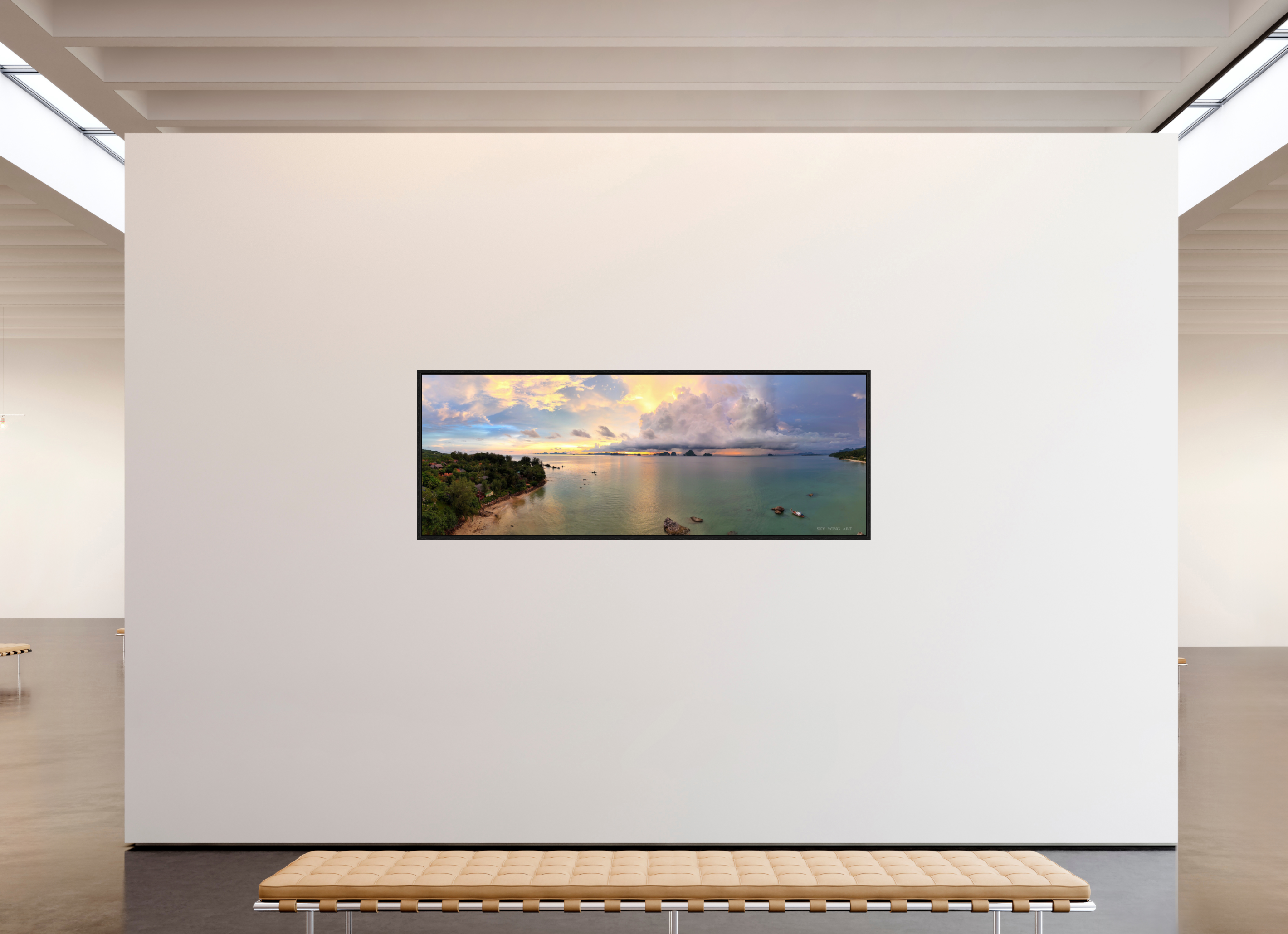 220,6 x 80 cm, Floater Frame Stormlit Horizon – Tubkaek Beach, Krabi