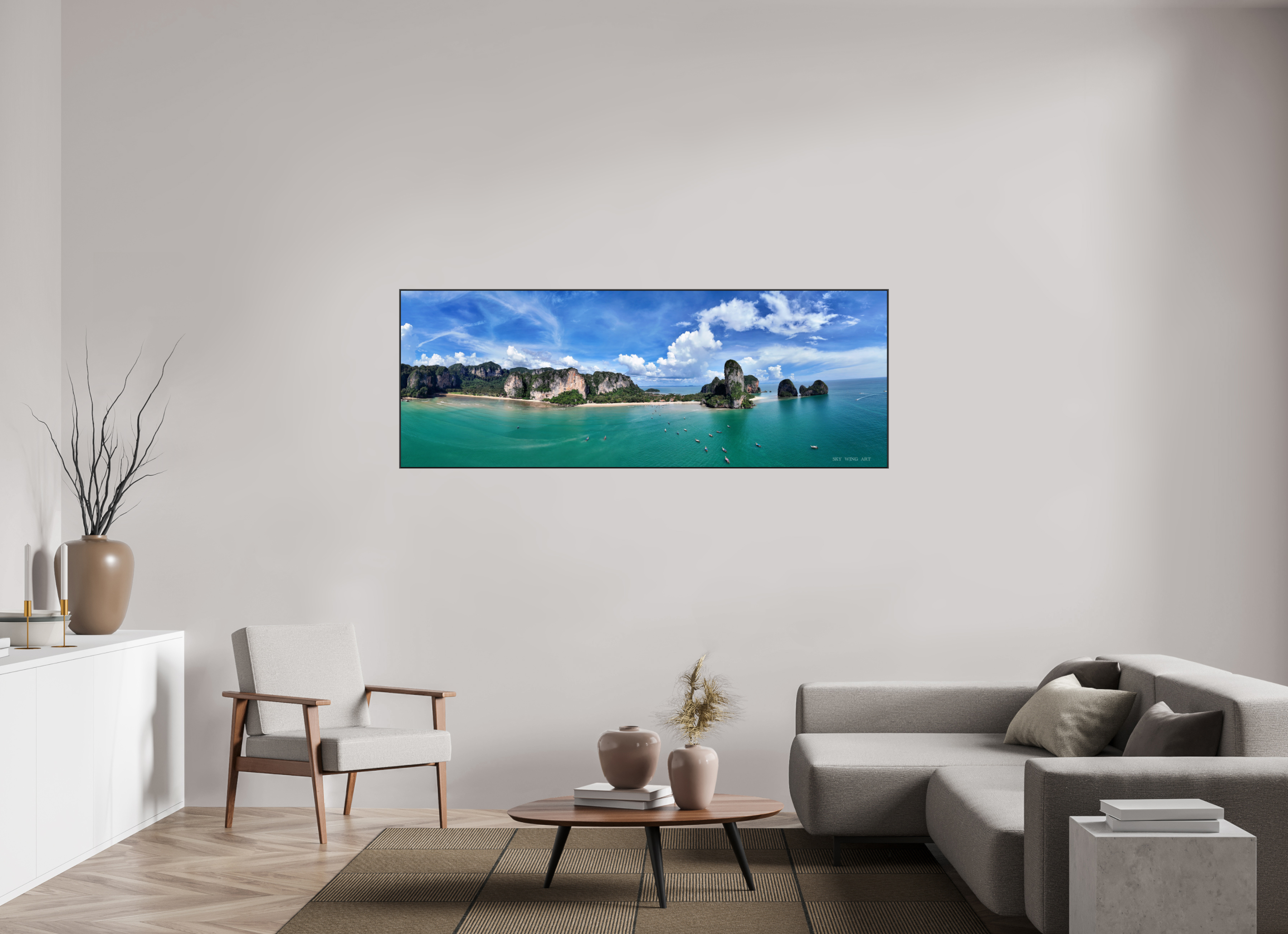 193 x 70 cm, canvas Freedom’s Reach – Railay Cliffs at Noon, Krabi