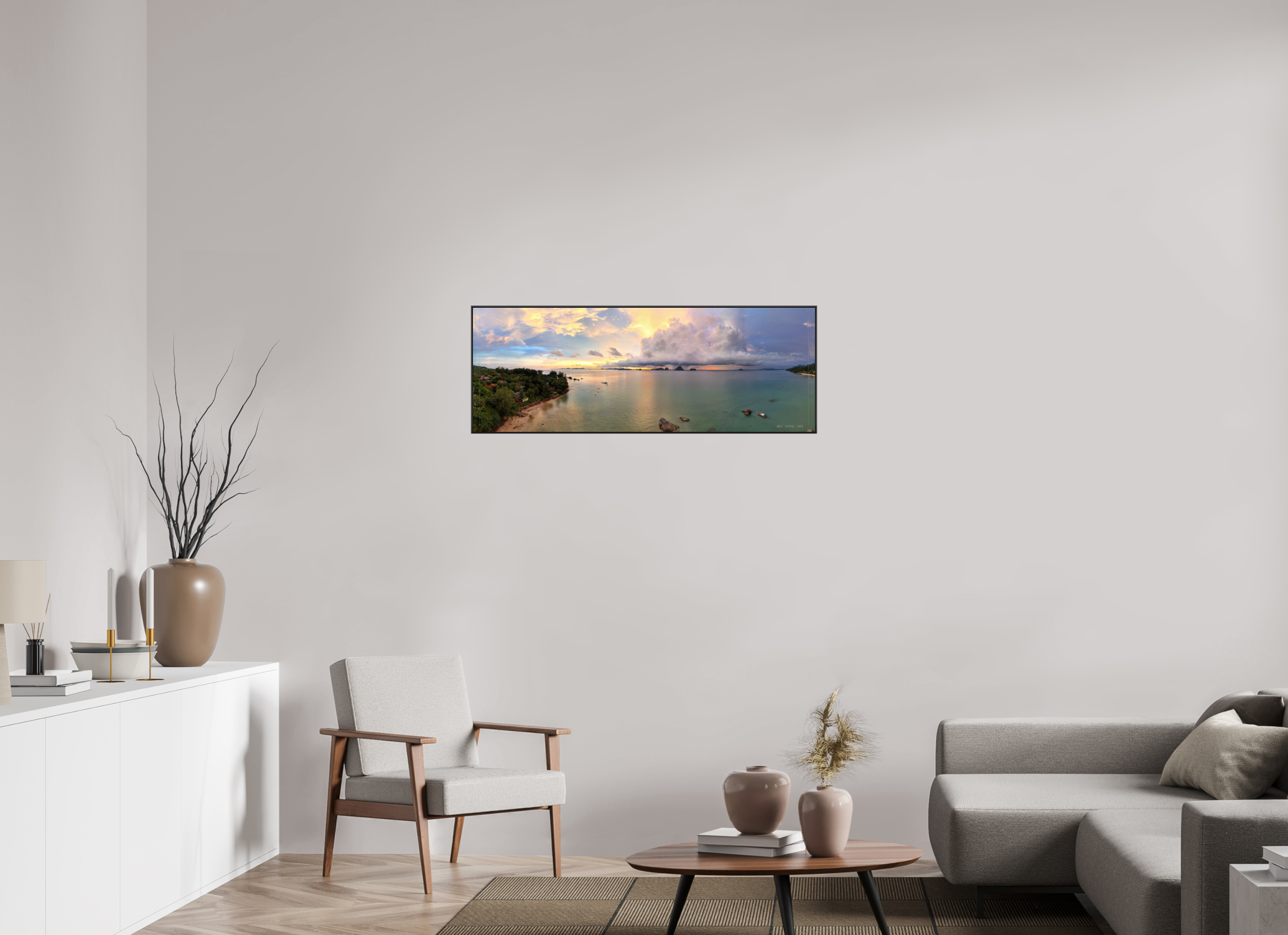 110,3 x 40 cm, canvas Stormlit Horizon – Tubkaek Beach, Krabi