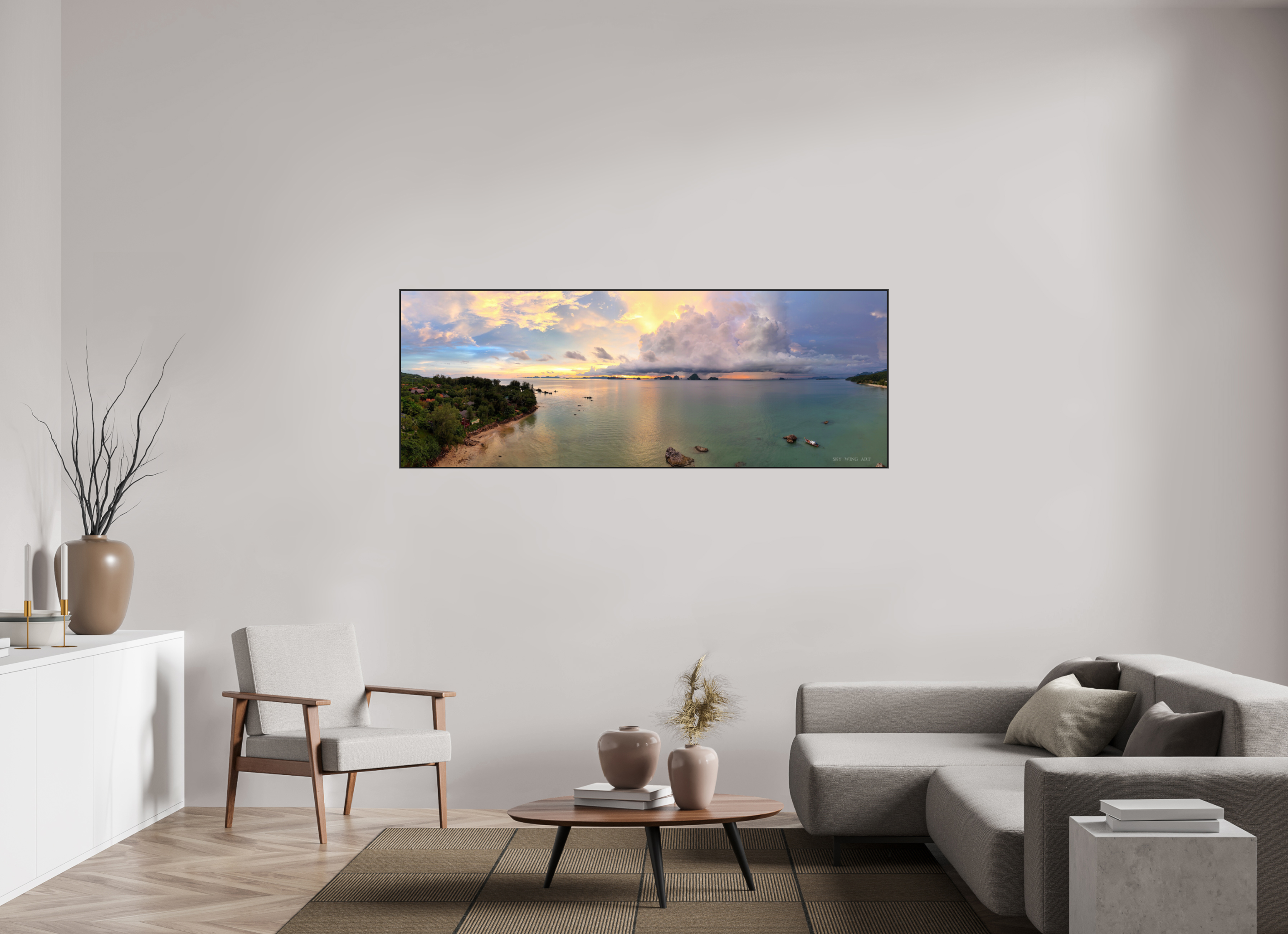193 x 70 cm, canvas Stormlit Horizon – Tubkaek Beach, Krabi