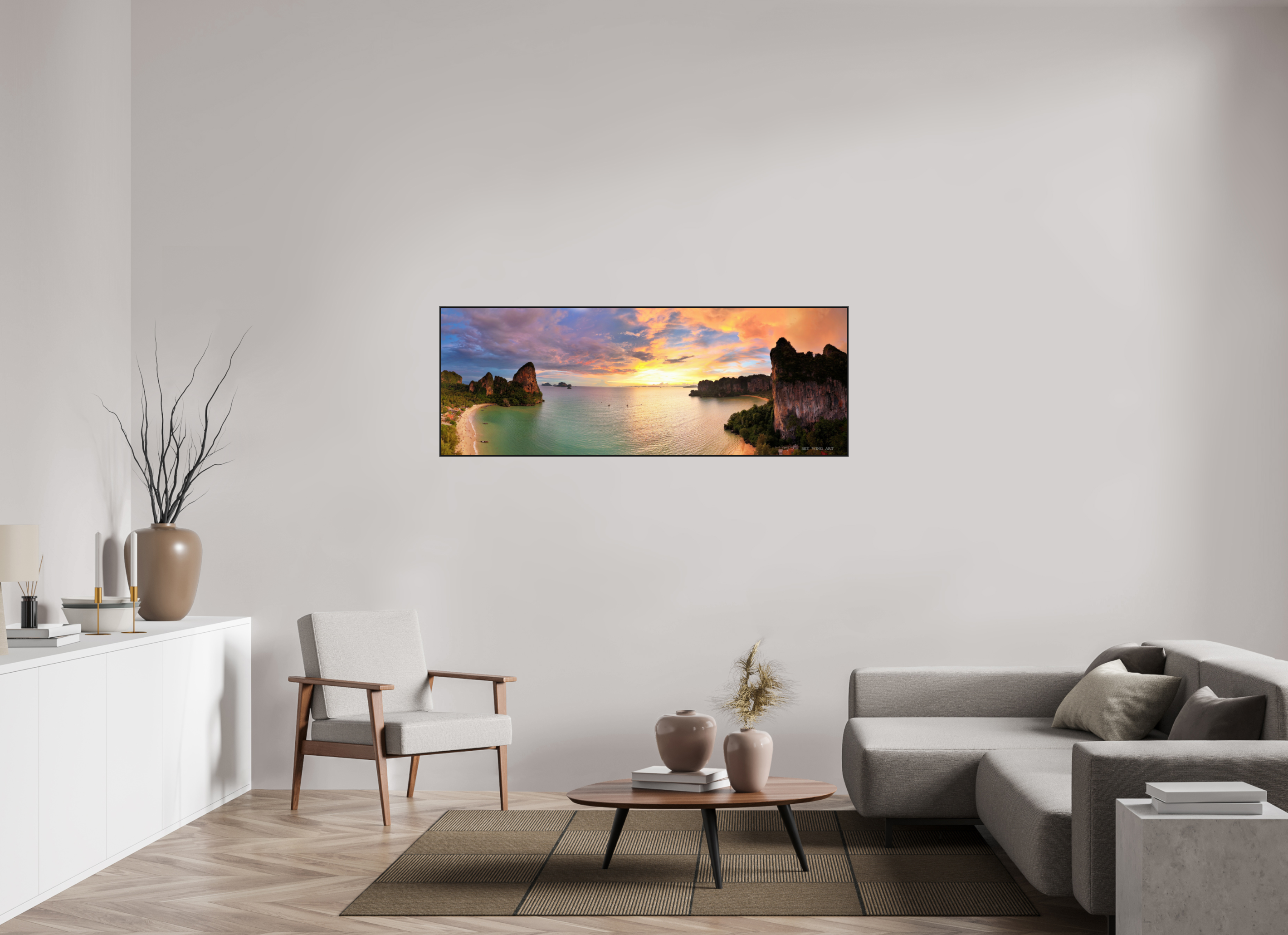 165,4 x 60 cm, canvas Twilight’s Masterpiece – The Sunset at Railay Beach, Krabi