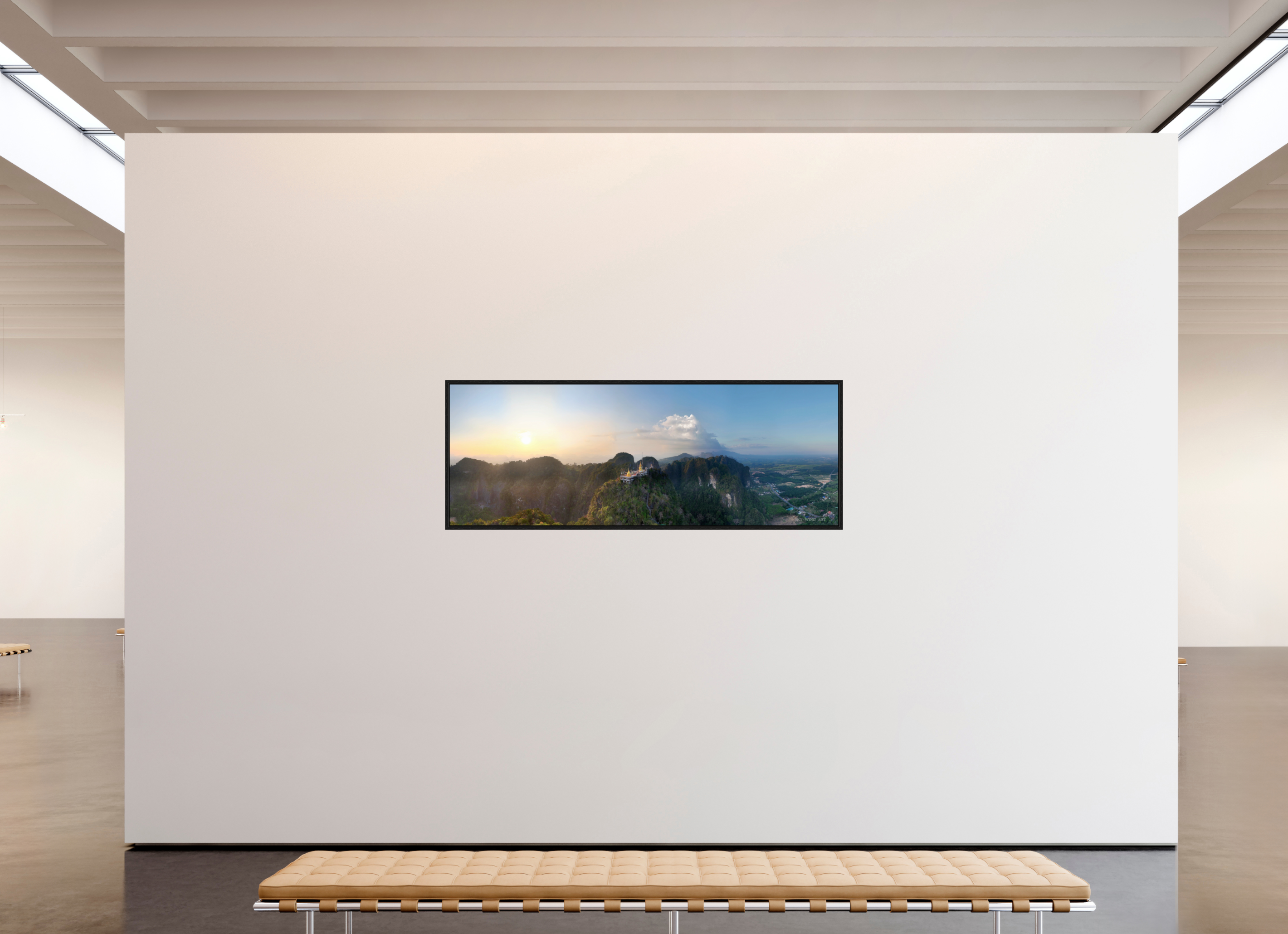 193 x 70 cm, Floater Frame Sacred Summit – Wat Tham Suea in Sunset Glow, Krabi
