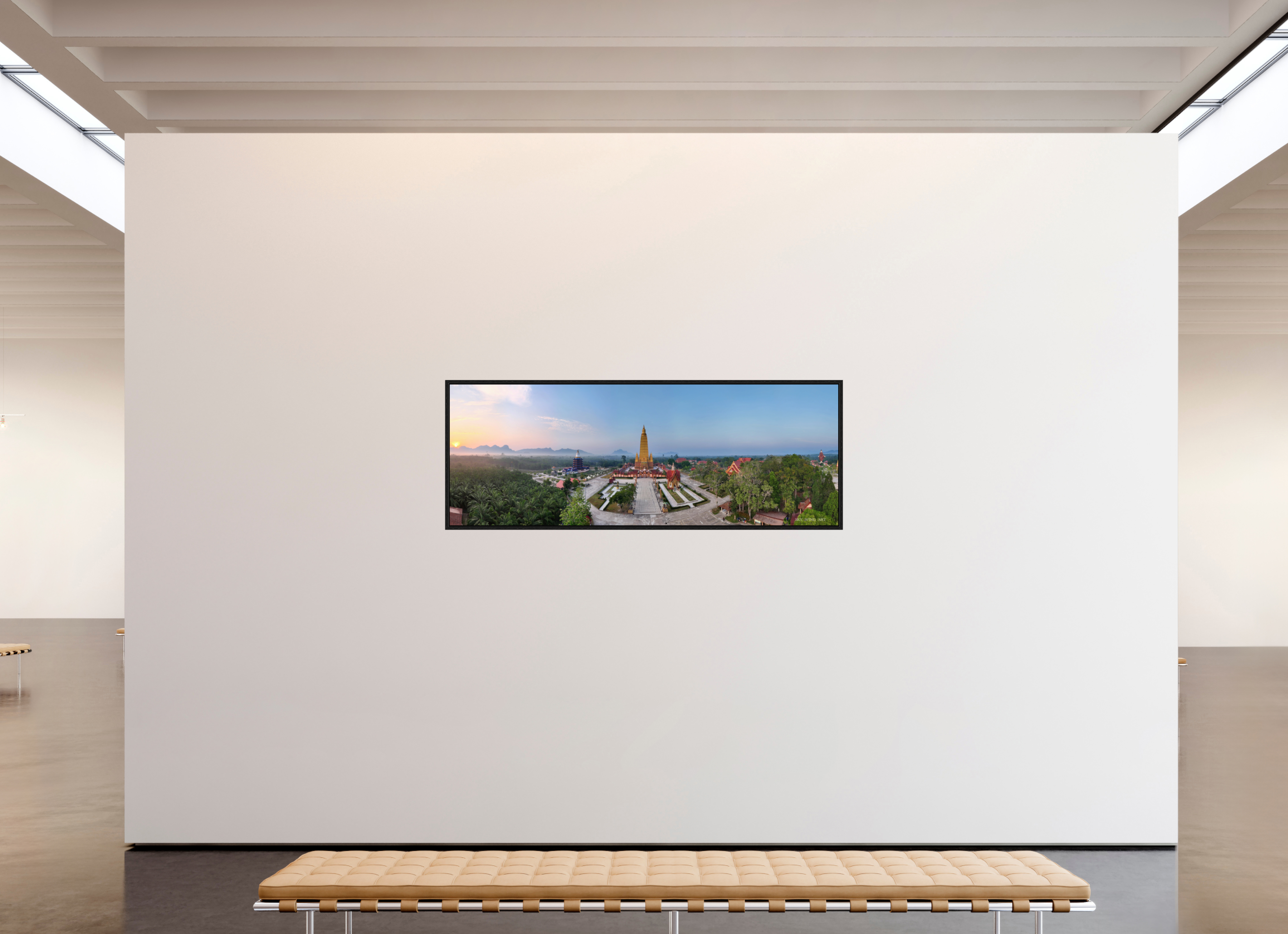 193 x 70 cm, Floater Frame First Silence – Wat Maha That at Dawn, Ao Luek