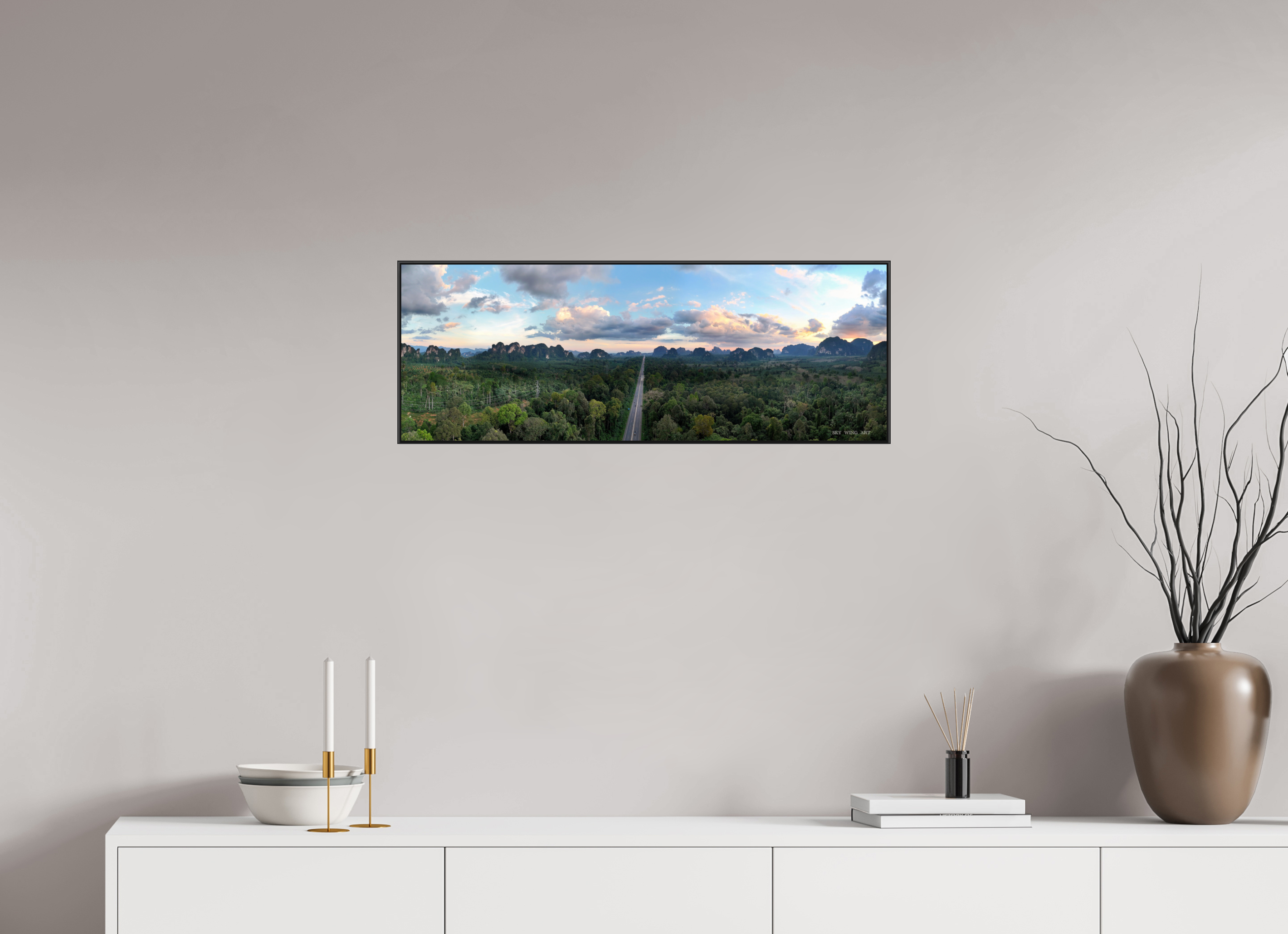 82,7 x 30 cm, canvas Eternal Passage – Jungle Road at Dusk, Krabi