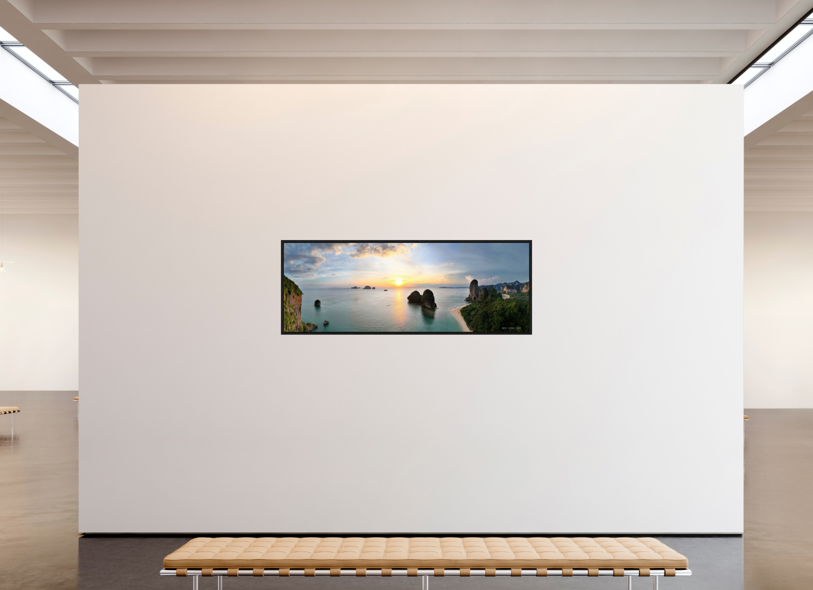 193 x 70 cm, Floater Frame Saffron Tide – Phra Nang at Sunset, Krabi