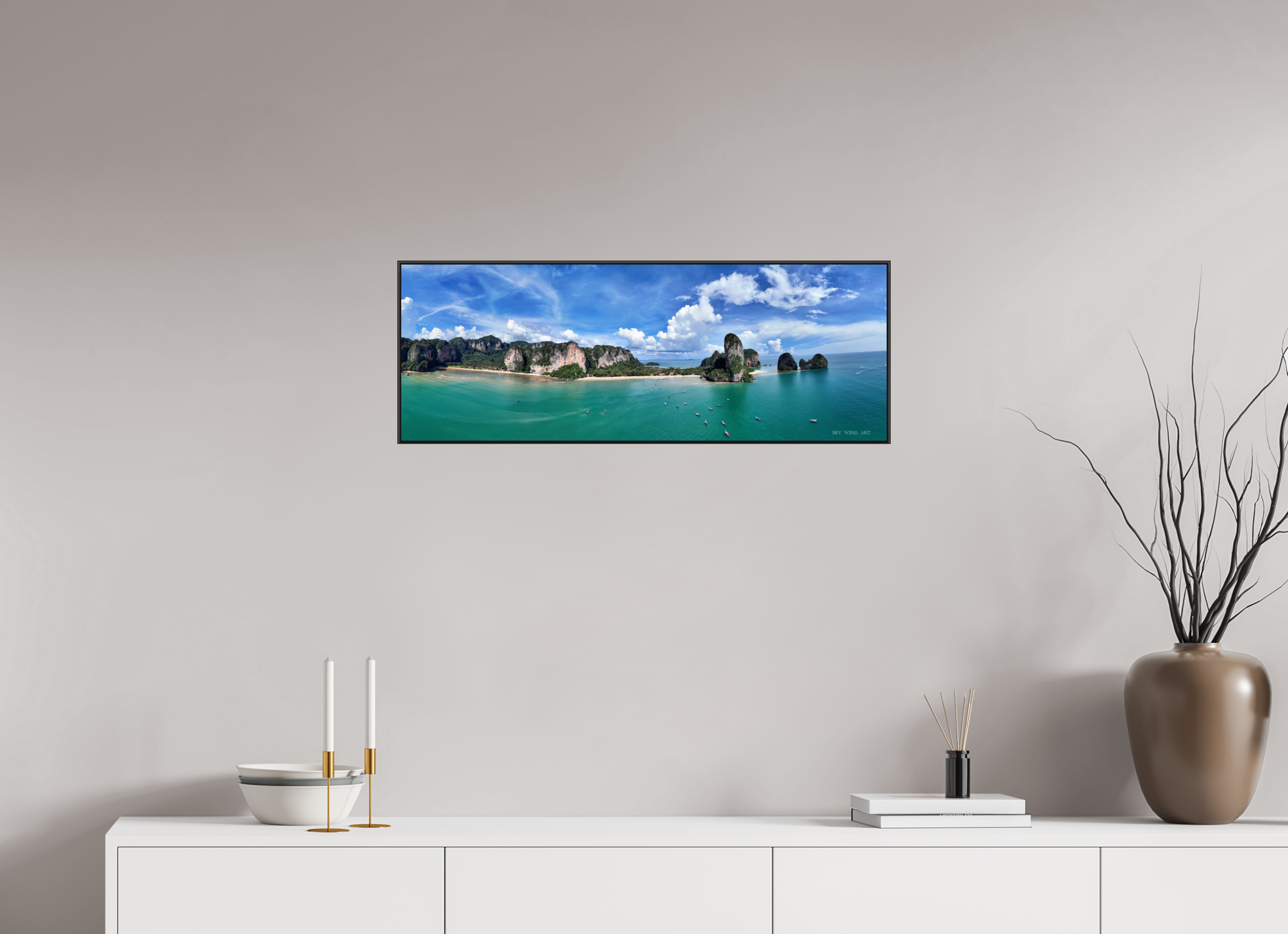 82,7 x 30 cm, canvas Freedom’s Reach – Railay Cliffs at Noon, Krabi